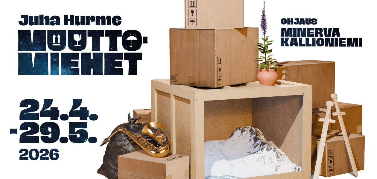 Muuttomiehet, julistekuva Juha Hurme, Muuttomiehet, Teatteri Maneeri